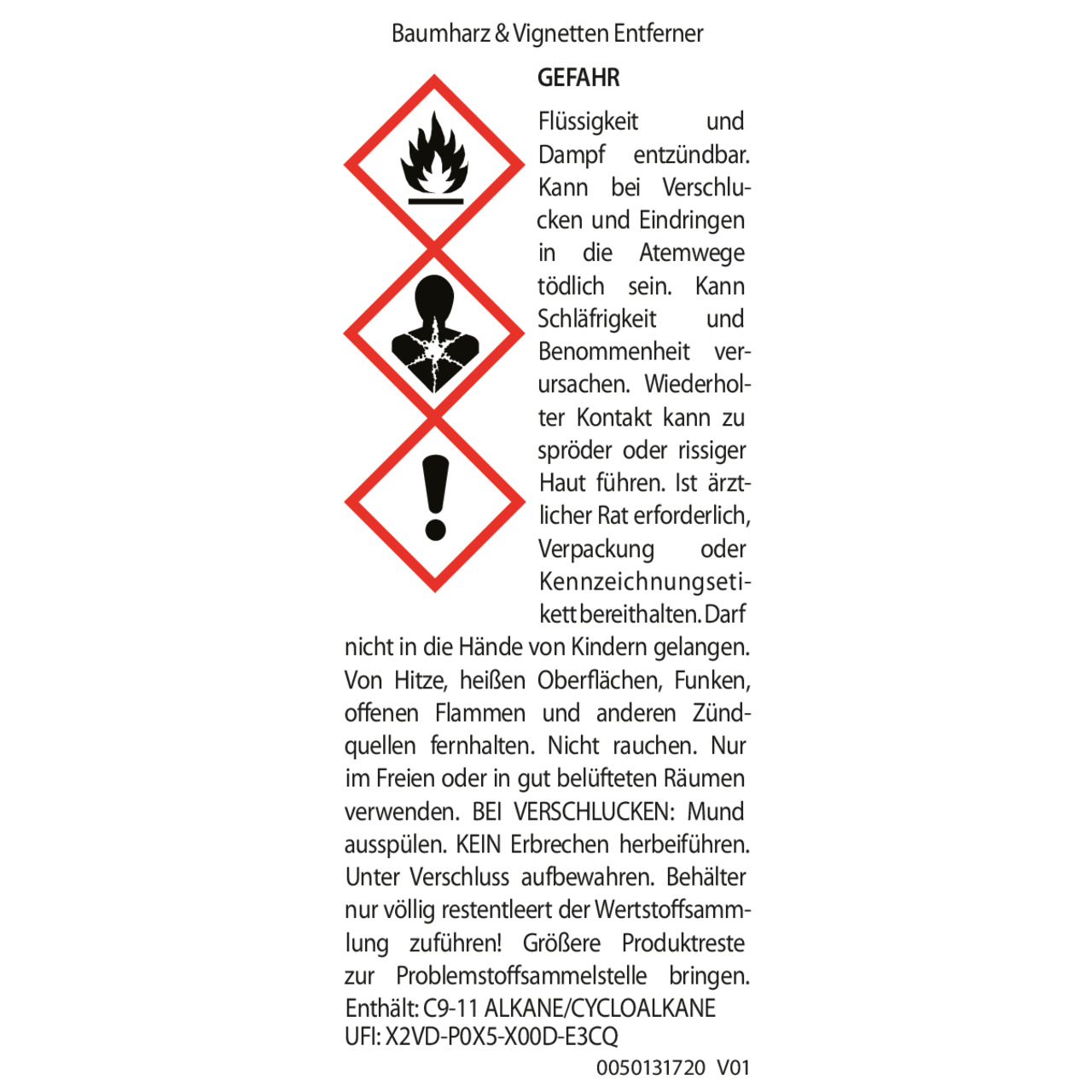 Baumharz & Vignetten Entferner 0,25 l