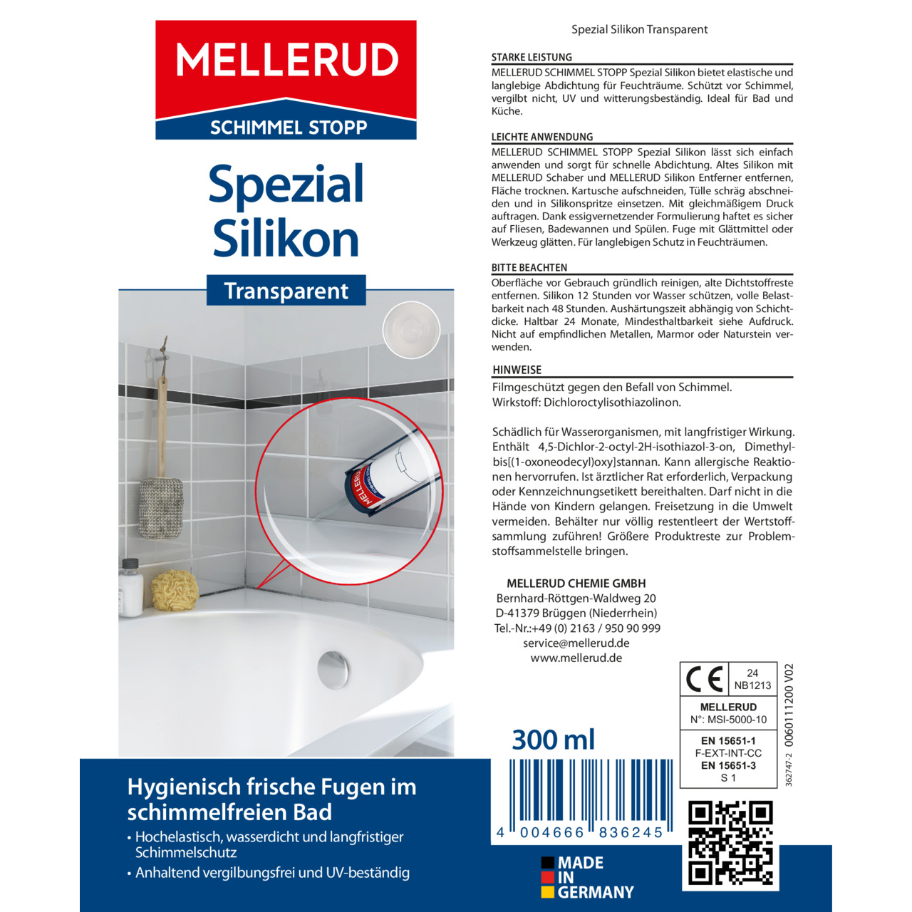 Spezial Silikon transparent 300 ml