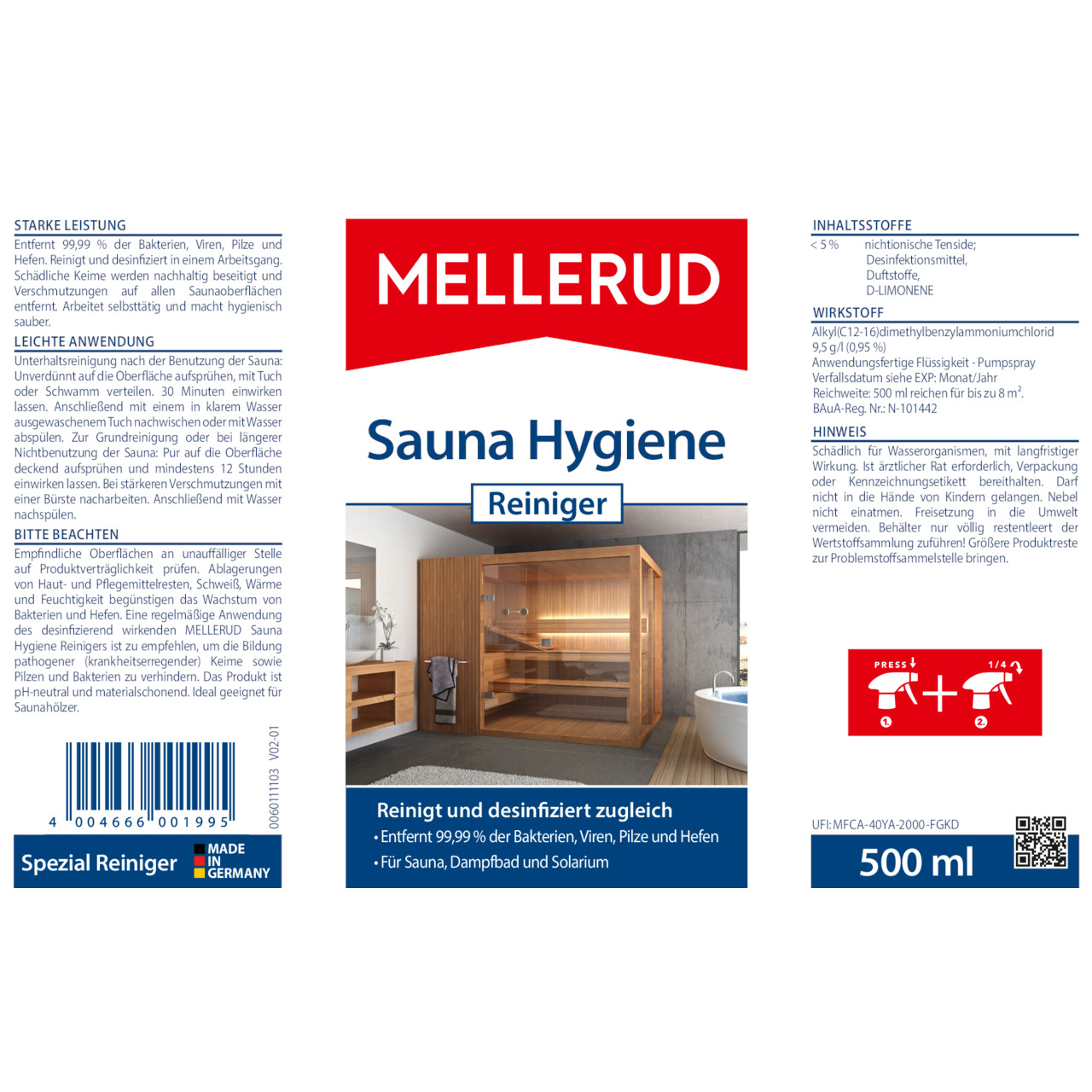 Sauna Hygiene Reiniger 0,5 l