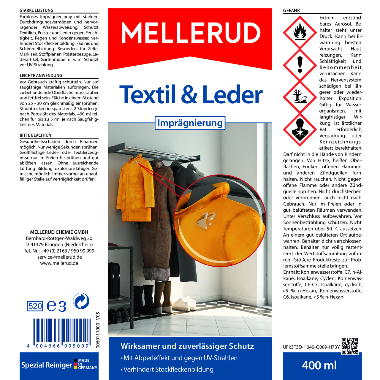 Textil & Leder Imprägnierung 0,4 l