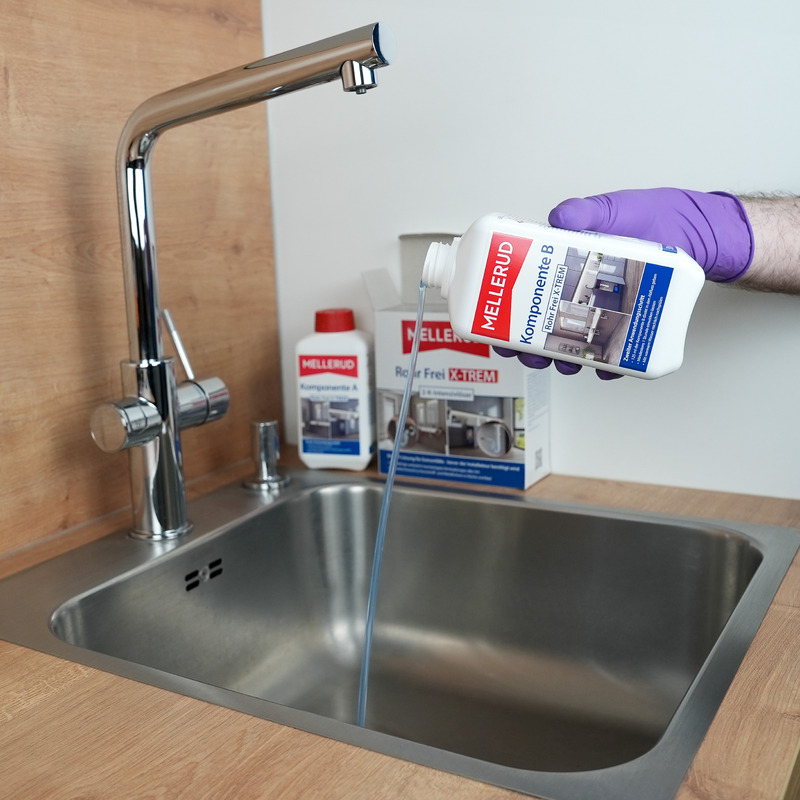 Розблокування стоку ПОТУЖНІ 2-х компонентний склад 2 x 0,5 l