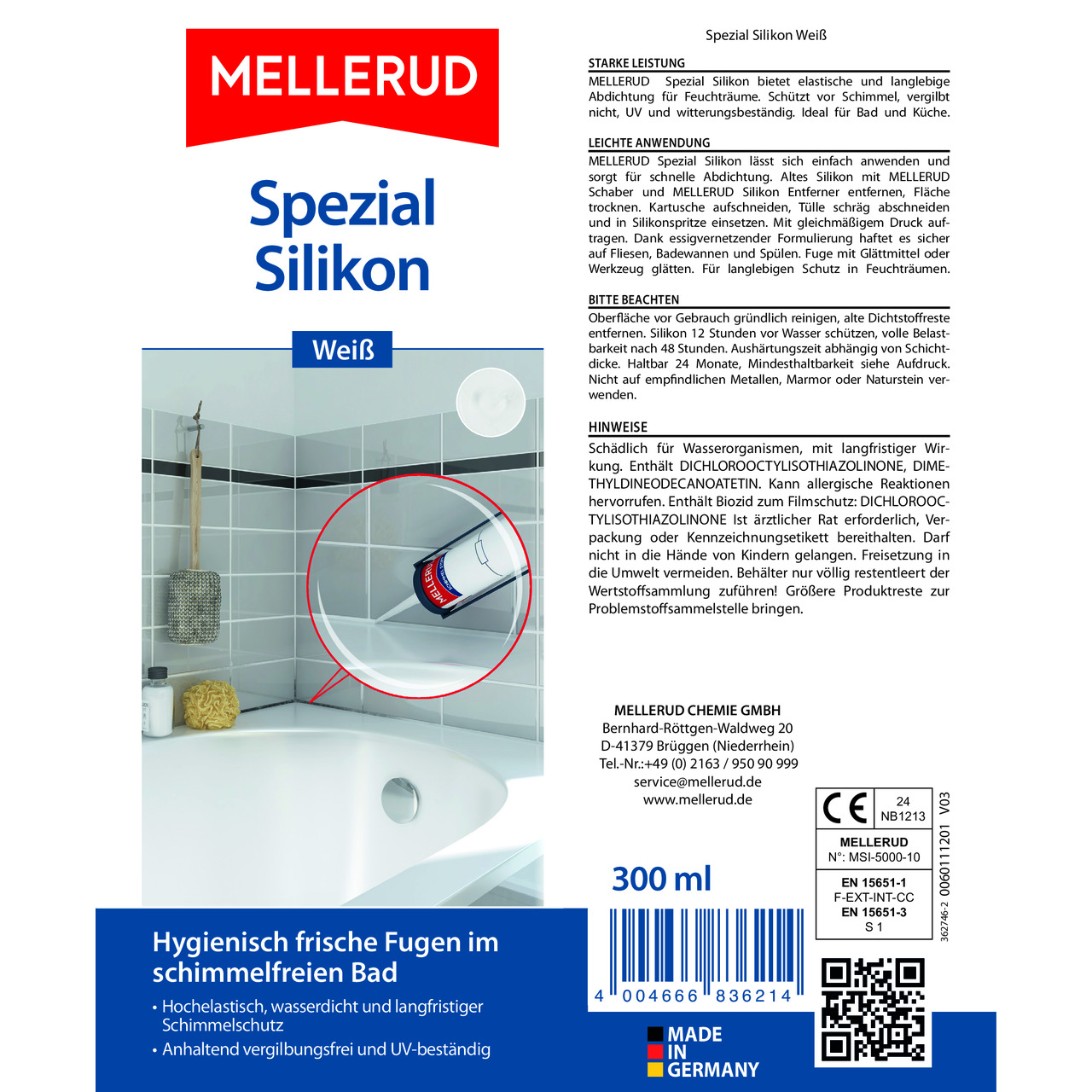 Spezial Silikon weiß 300 ml