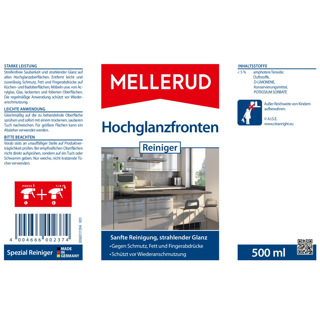 Hochglanzfronten Reiniger 0,5 l