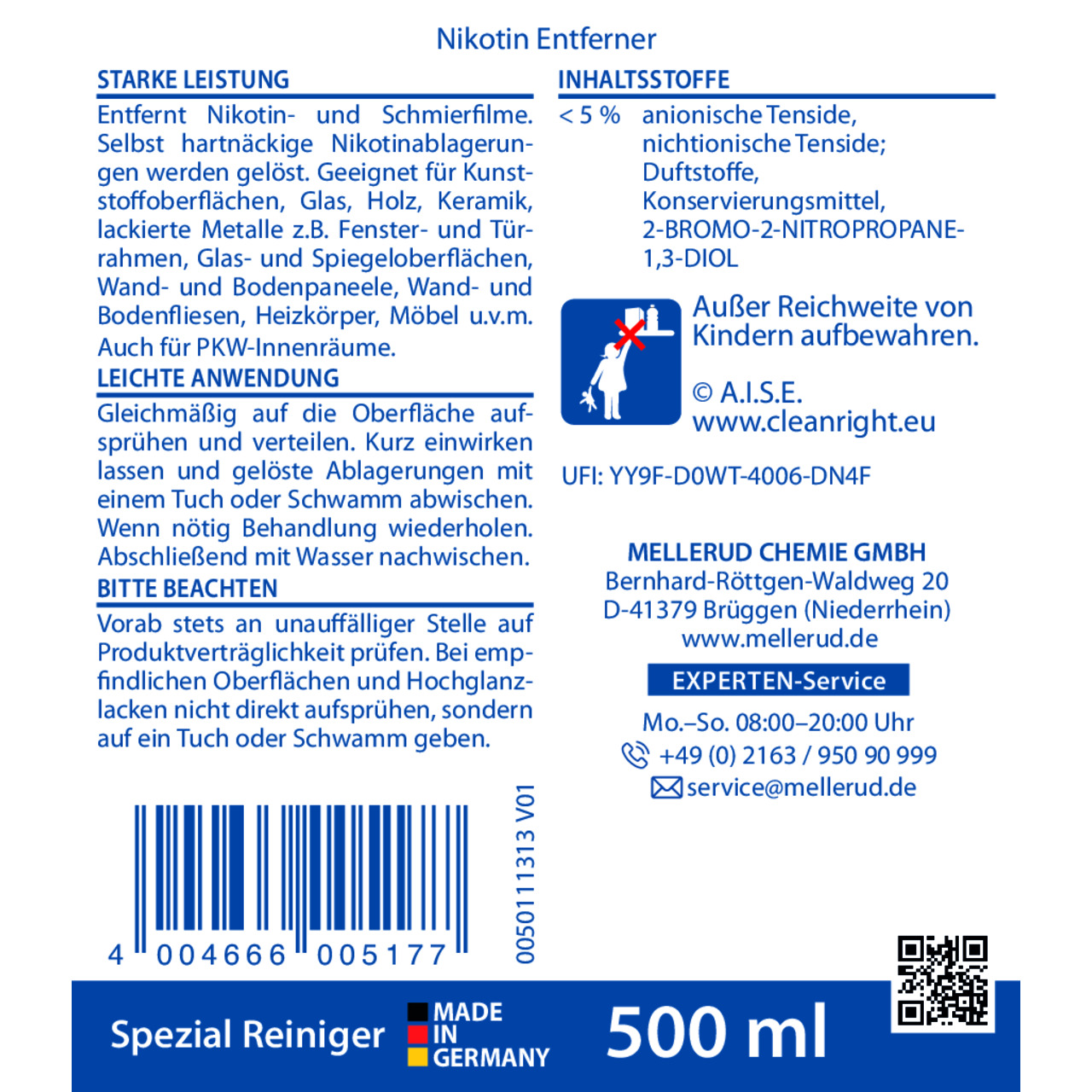 Nikotin Entferner 0,5 l