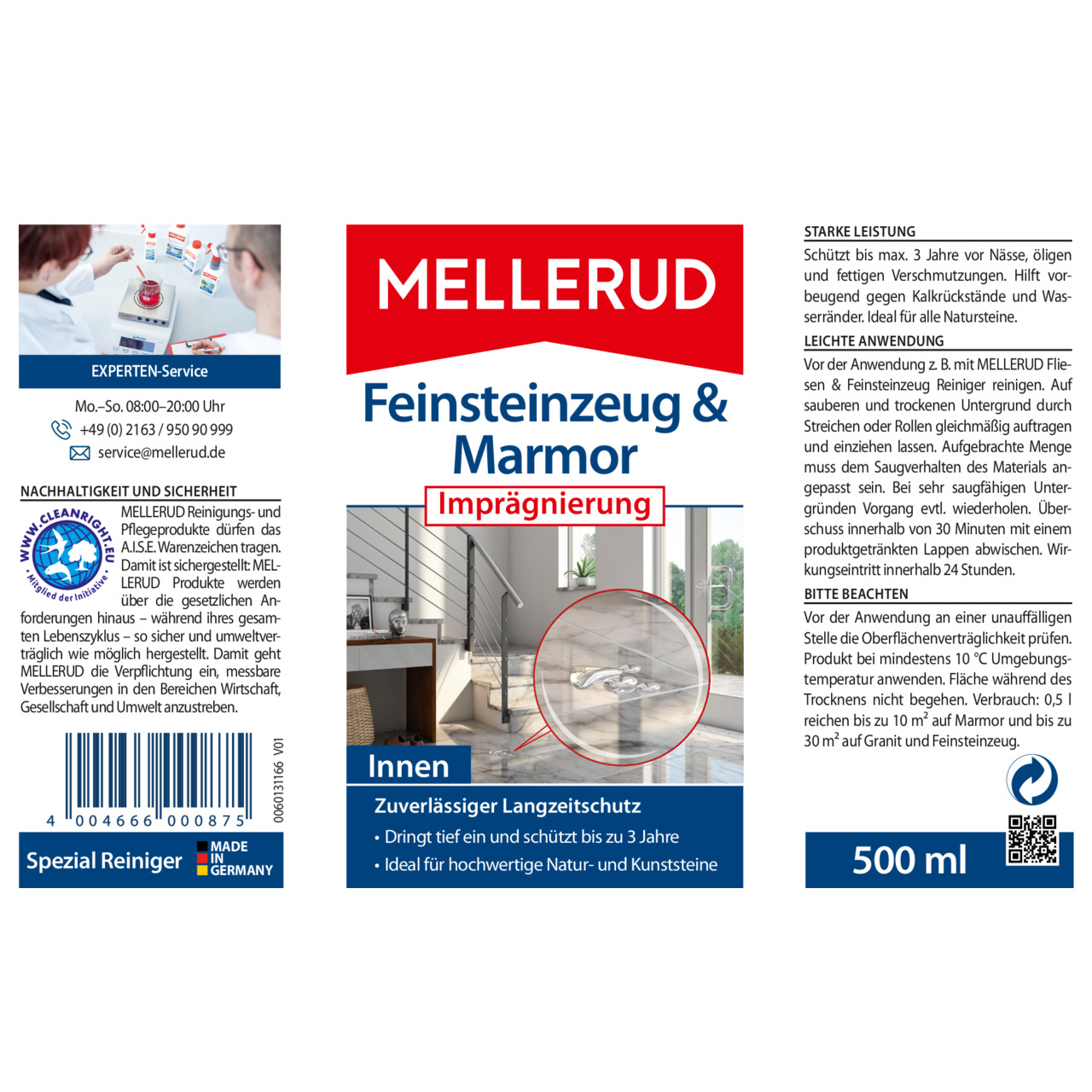Feinsteinzeug & Marmor Imprägnierung 0,5 l