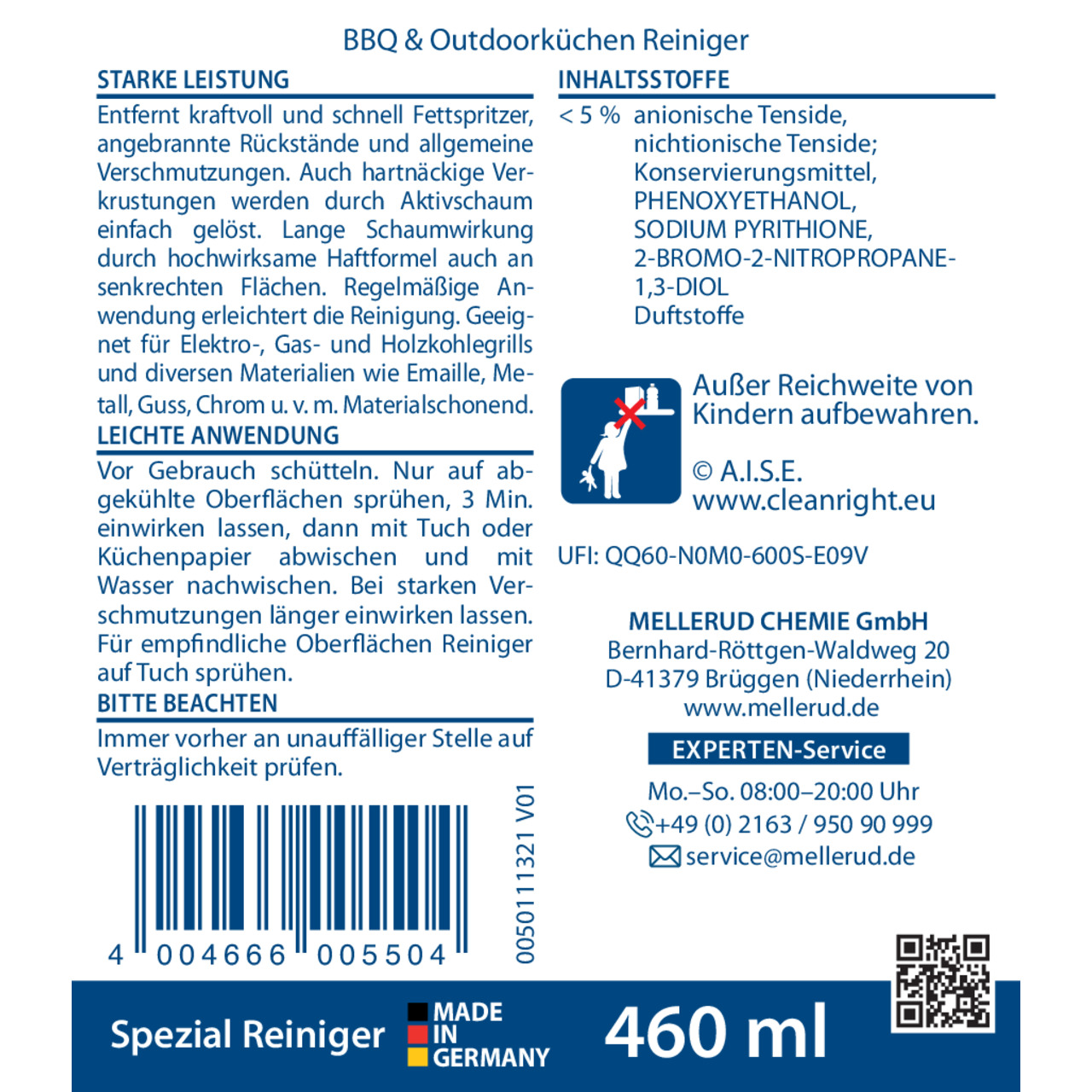 BBQ & Outdoorküchen Reiniger 0,46 l