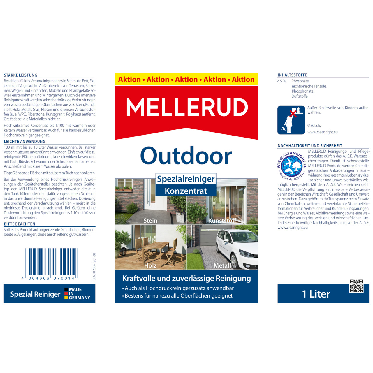 Outdoor Spezialreiniger Konzentrat 1,0 l