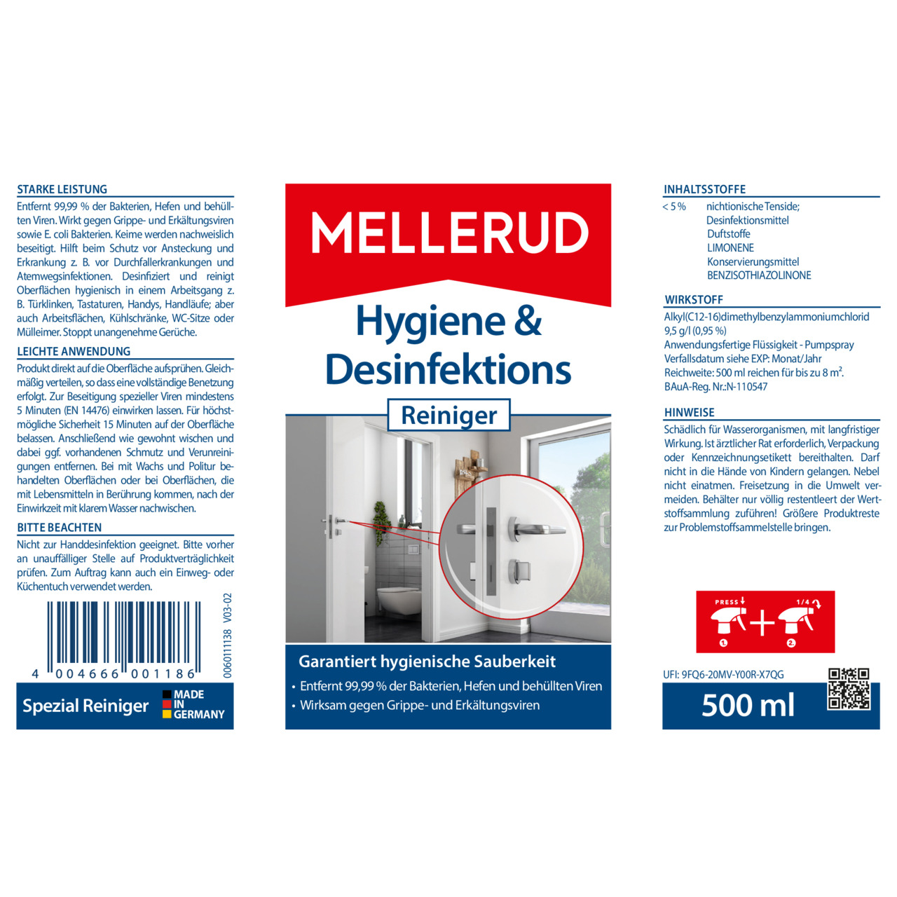 Hygiene & Desinfektions Reiniger 0,5 l