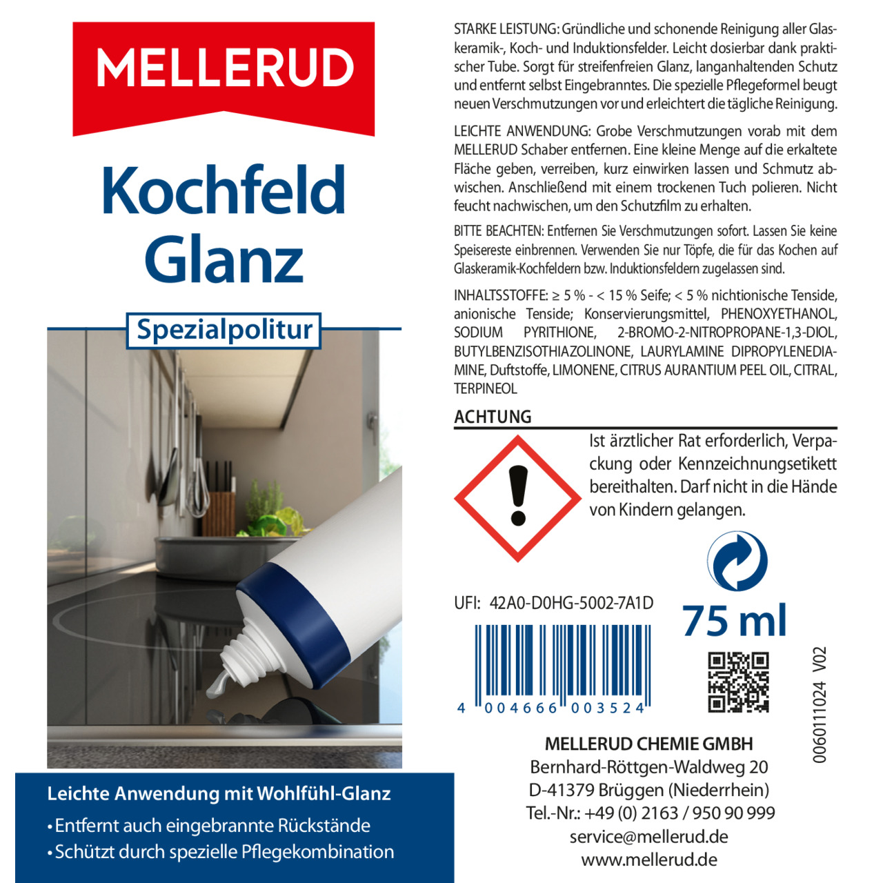 Kochfeld Glanz Spezialpolitur 75 ml