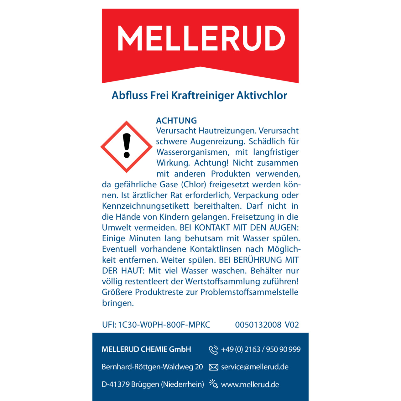 Abfluss Frei Kraftreiniger Aktivchlor 1,0 l