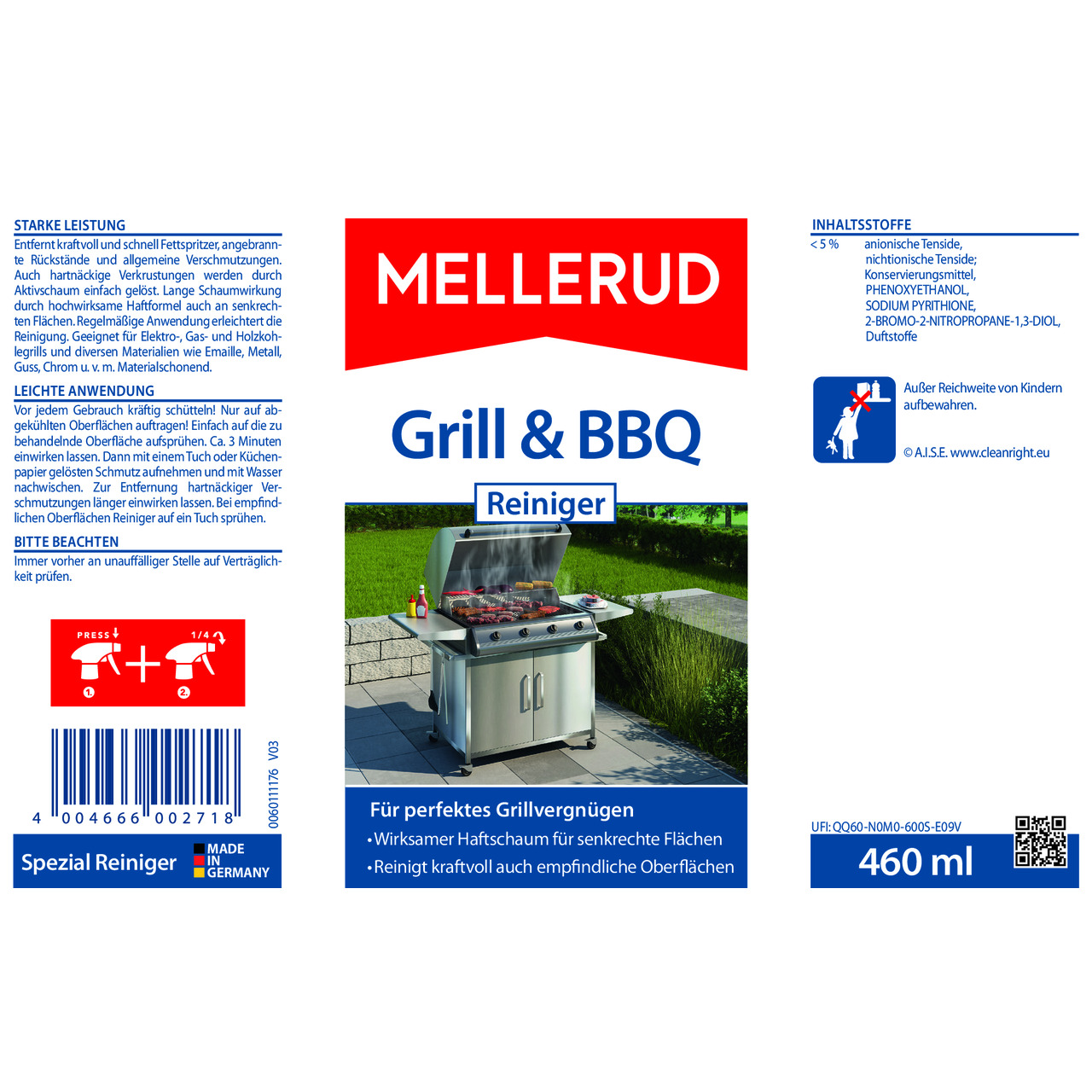 Grill & BBQ Reiniger 0,46 l