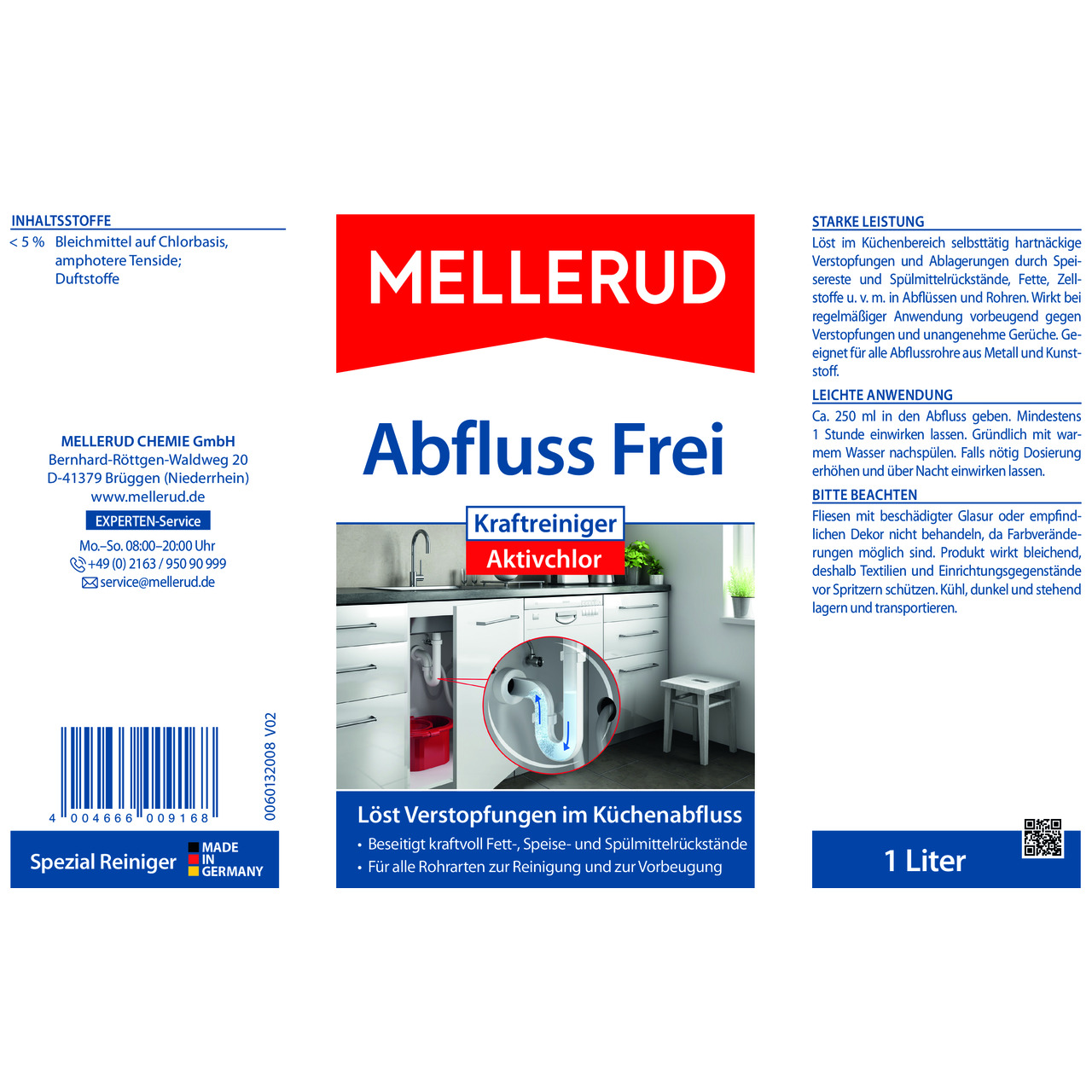 Abfluss Frei Kraftreiniger Aktivchlor 1,0 l
