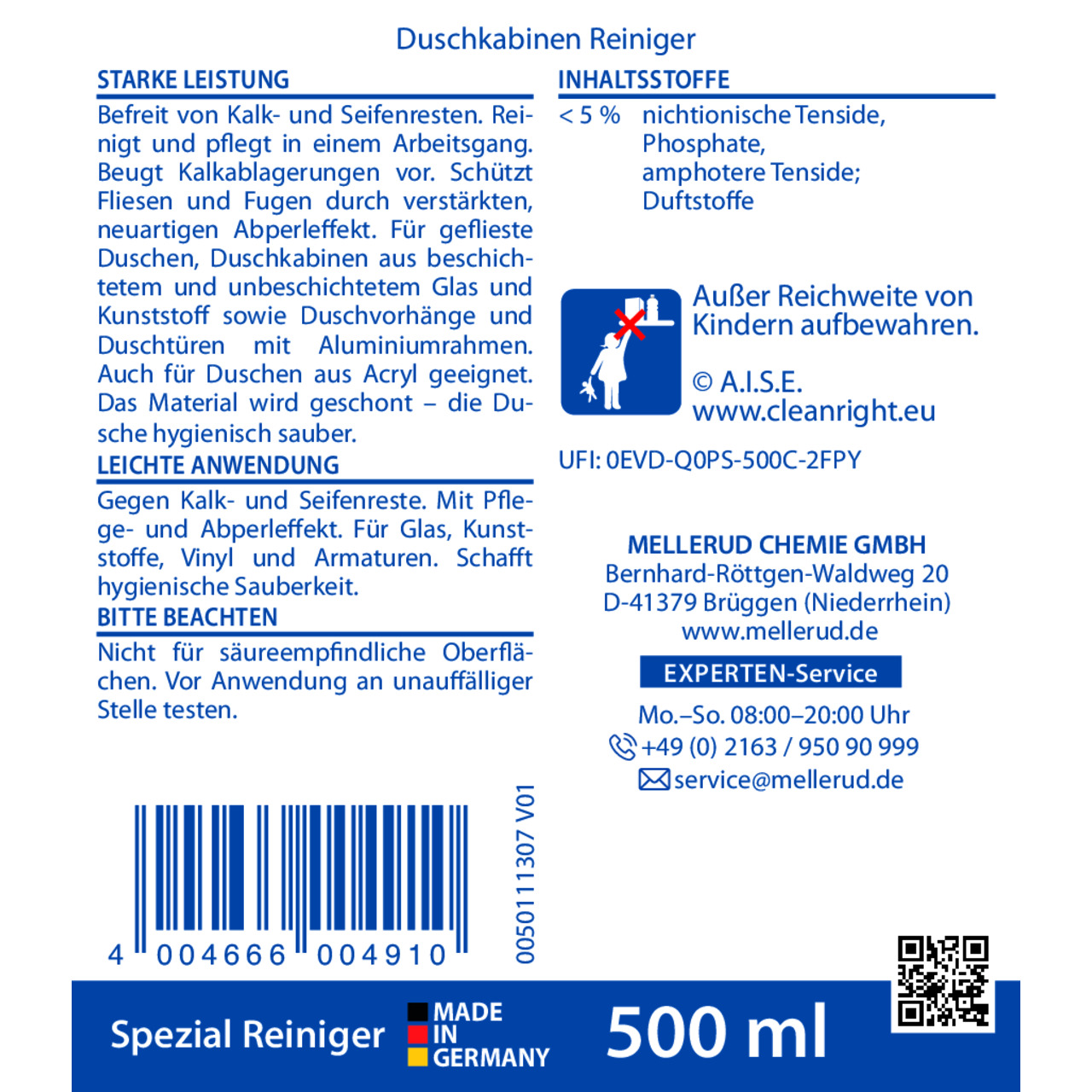 Duschkabinen Reiniger 0,5 l