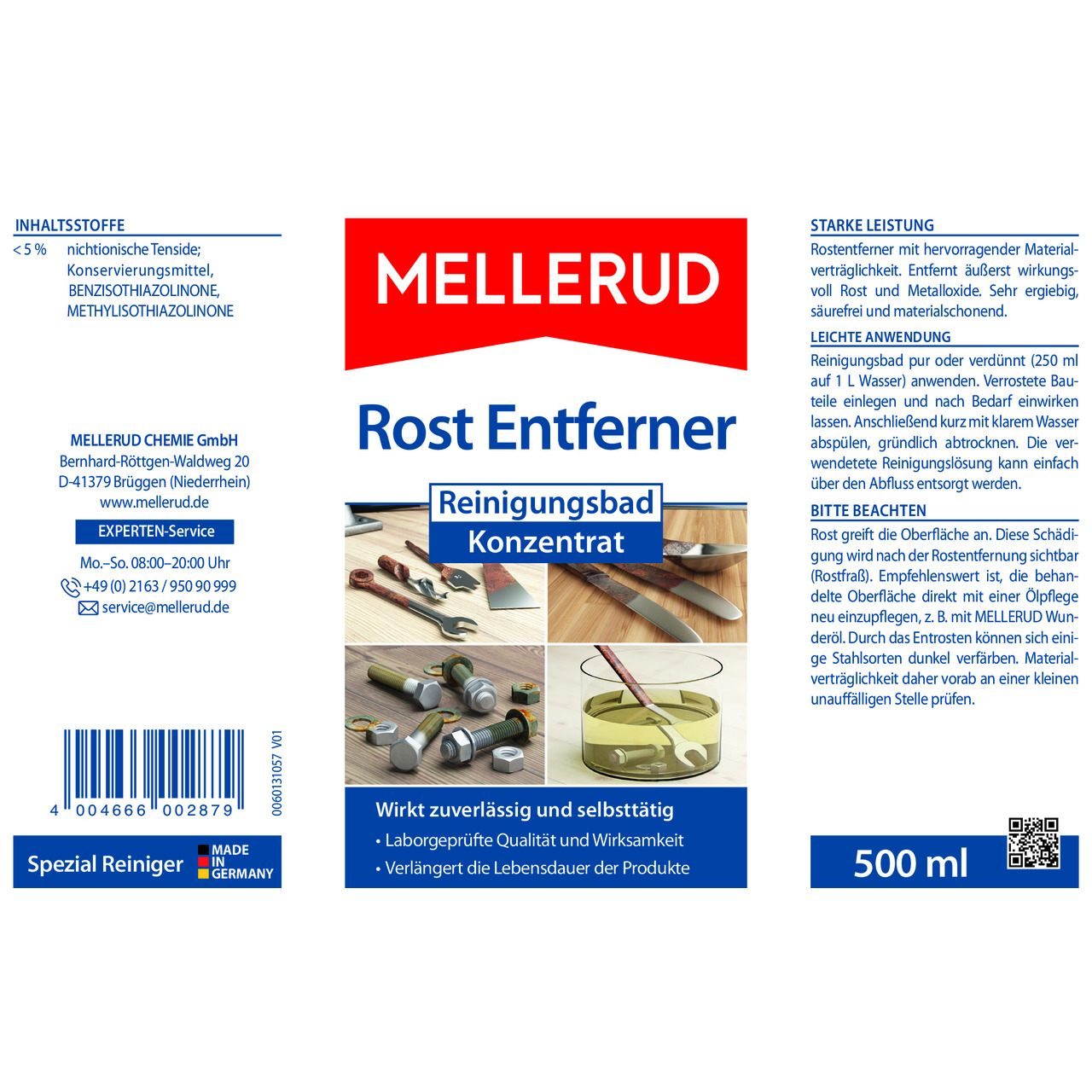 Rost Entferner Reinigungsbad Konzentrat 0,5 l