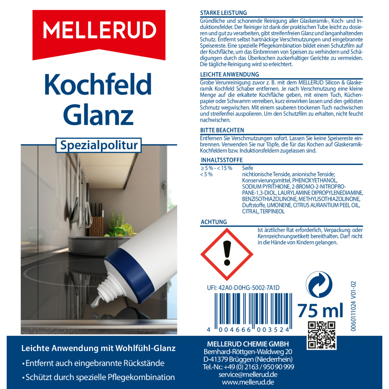 Kochfeld Glanz Spezialpolitur 75 ml
