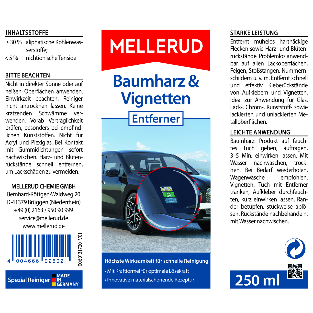Baumharz & Vignetten Entferner 0,25 l