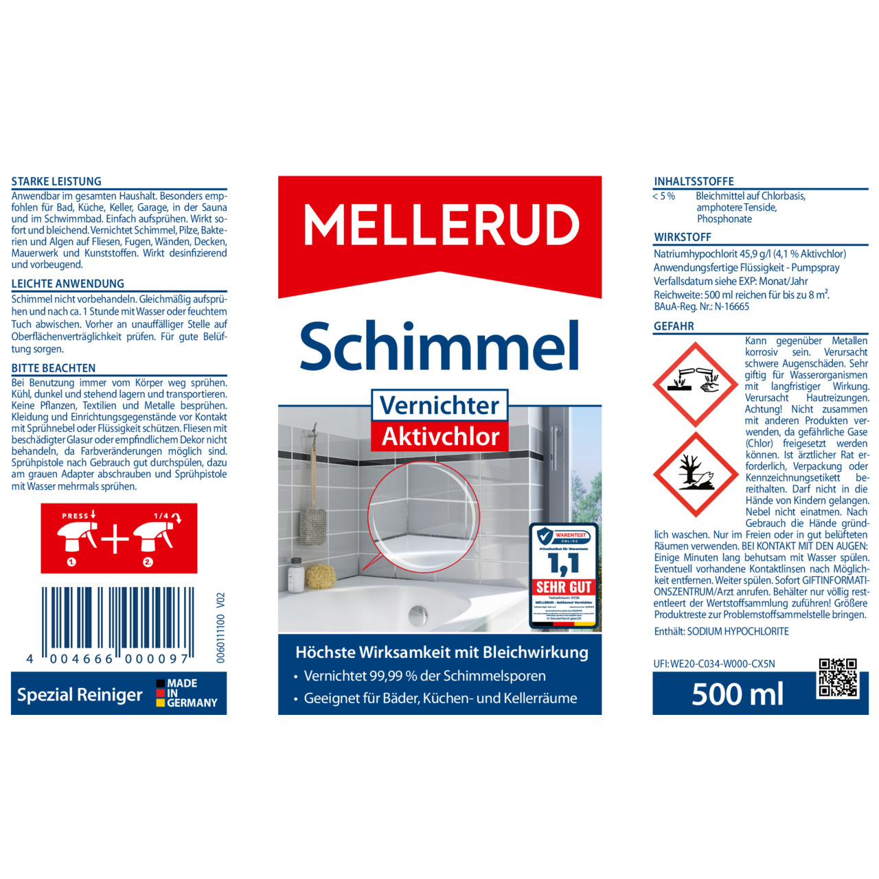 Schimmel Vernichter Aktivchlor 0,5 l