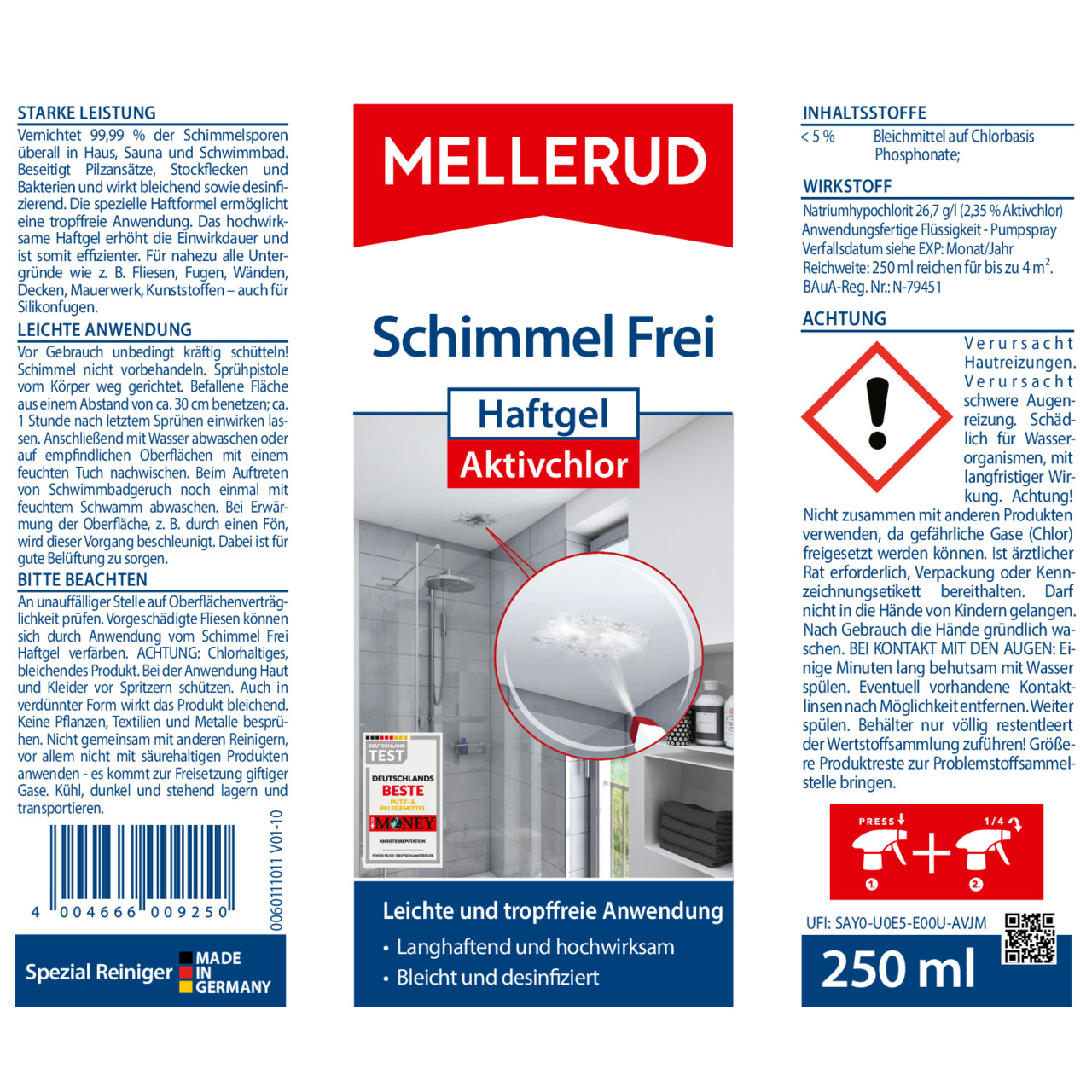 Schimmel Frei Haftgel Aktivchlor 0,25 l