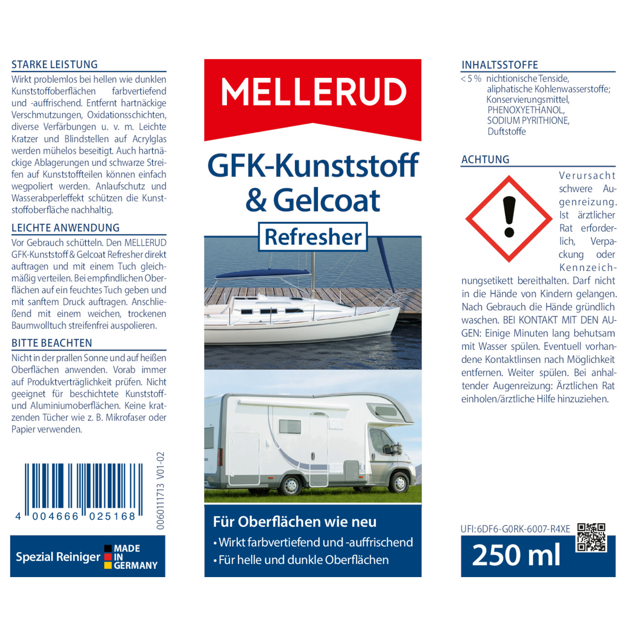 GFK-Kunststoff & Gelcoat Refresher 0,25 l