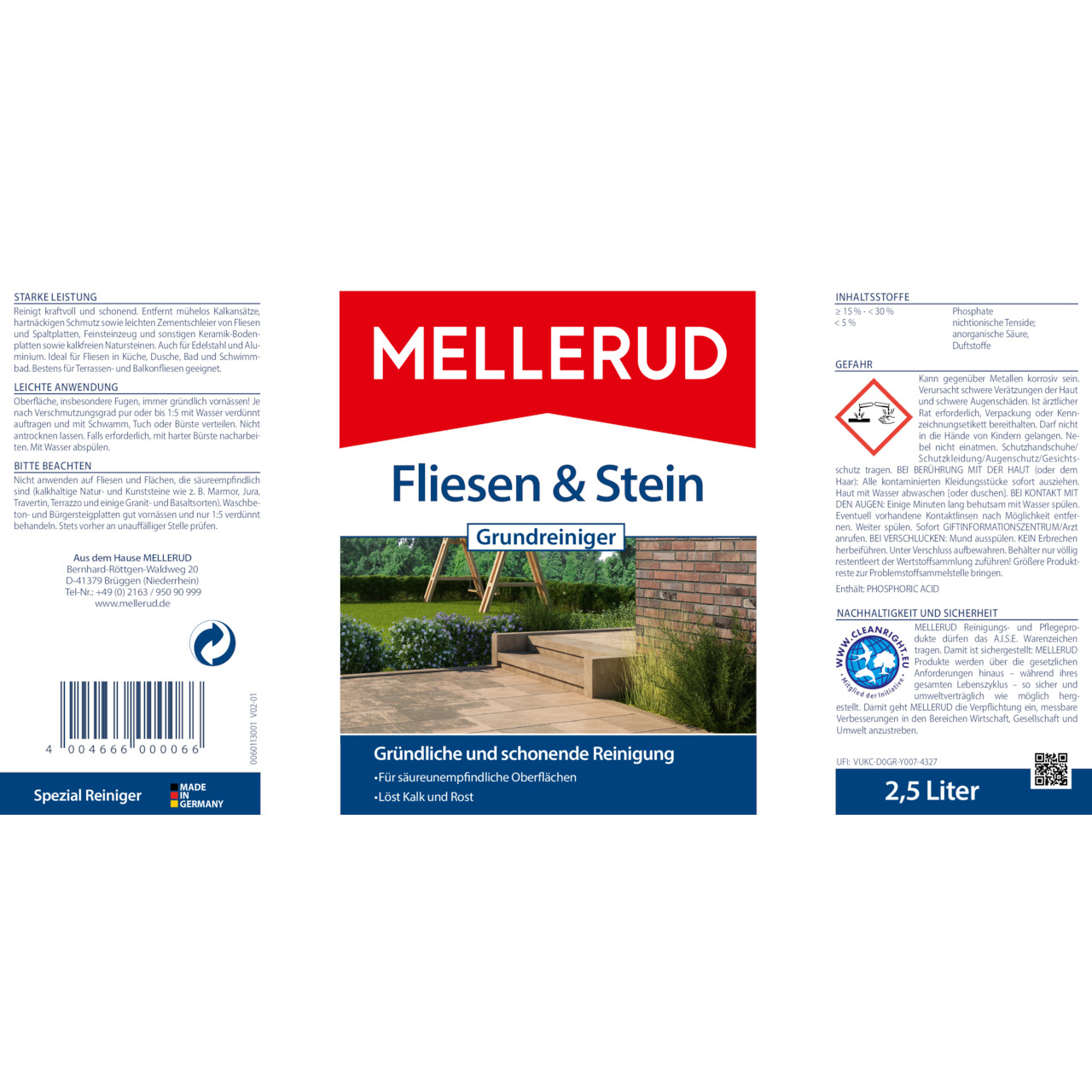 Fliesen & Stein Grundreiniger 2,5 l