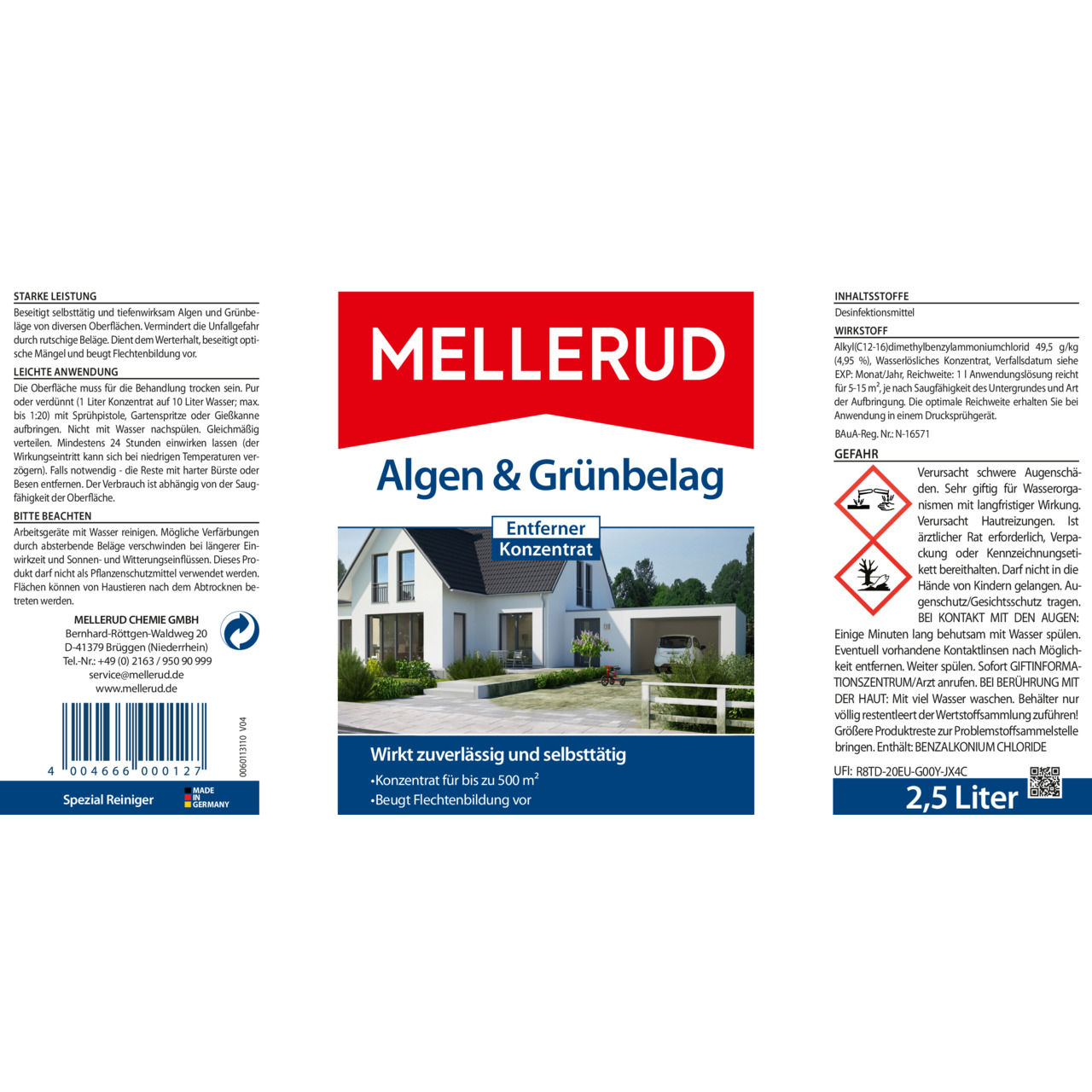 Algen & Grünbelag Entferner Konzentrat 2,5 l