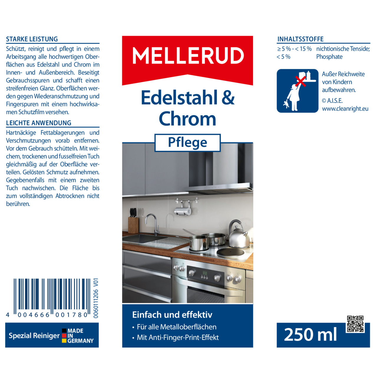 Edelstahl & Chrom Pflege 0,25 l