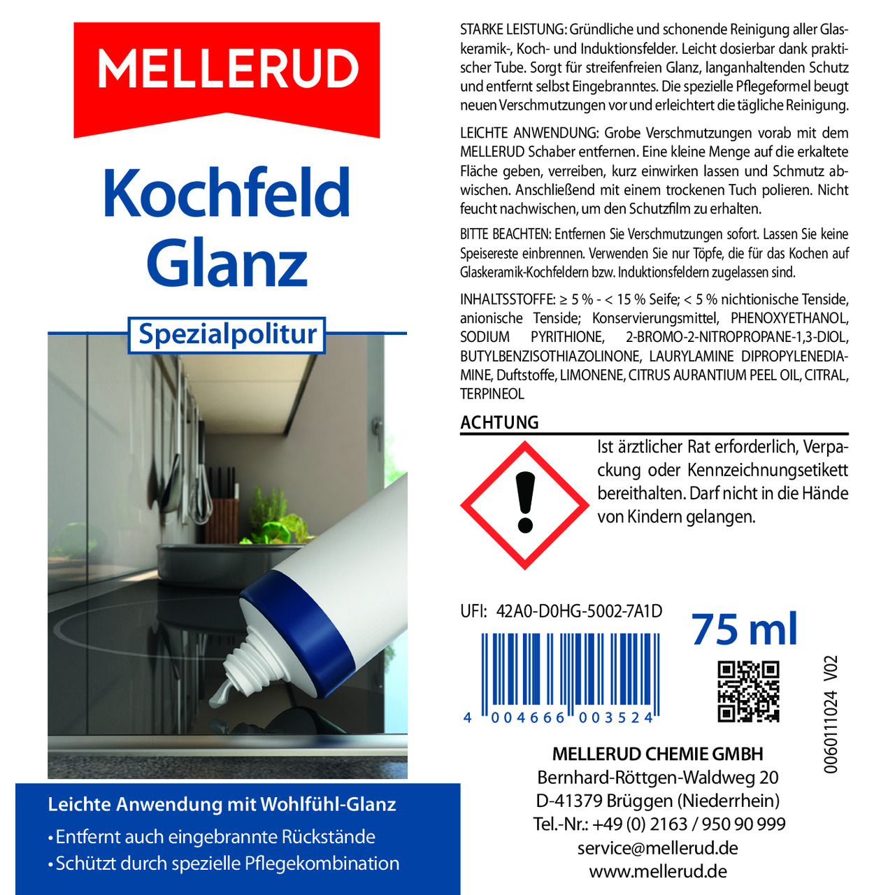 Kochfeld Glanz Spezialpolitur 75 ml