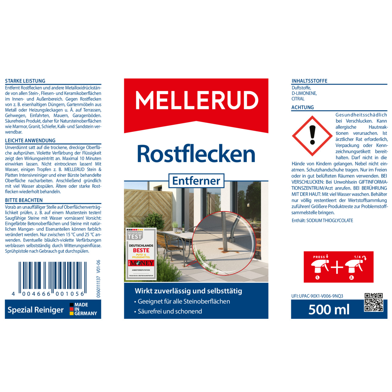 Rostflecken Entferner 0,5 l
