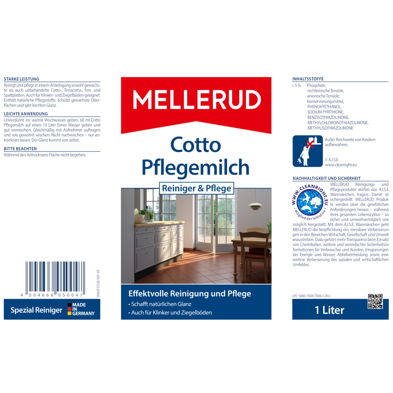 Cotto Pflegemilch Reiniger & Pflege 1,0 l