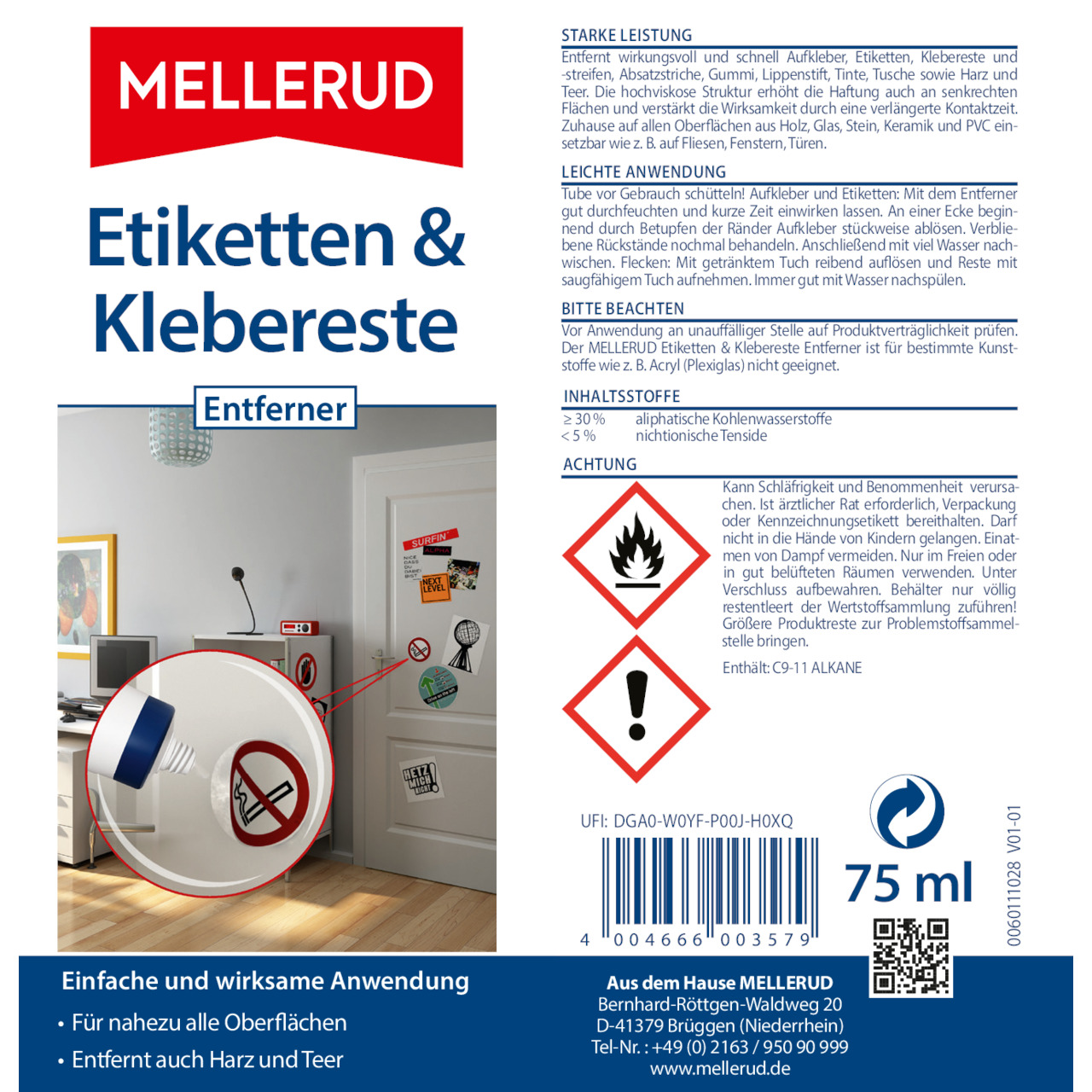 Etiketten & Klebereste Entferner 75 ml