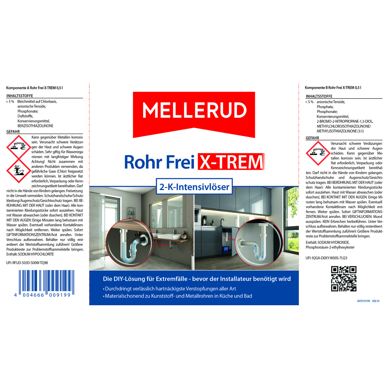 Rohr Frei X-TREM 2-K-Intensivlöser 2 x 0,5 l