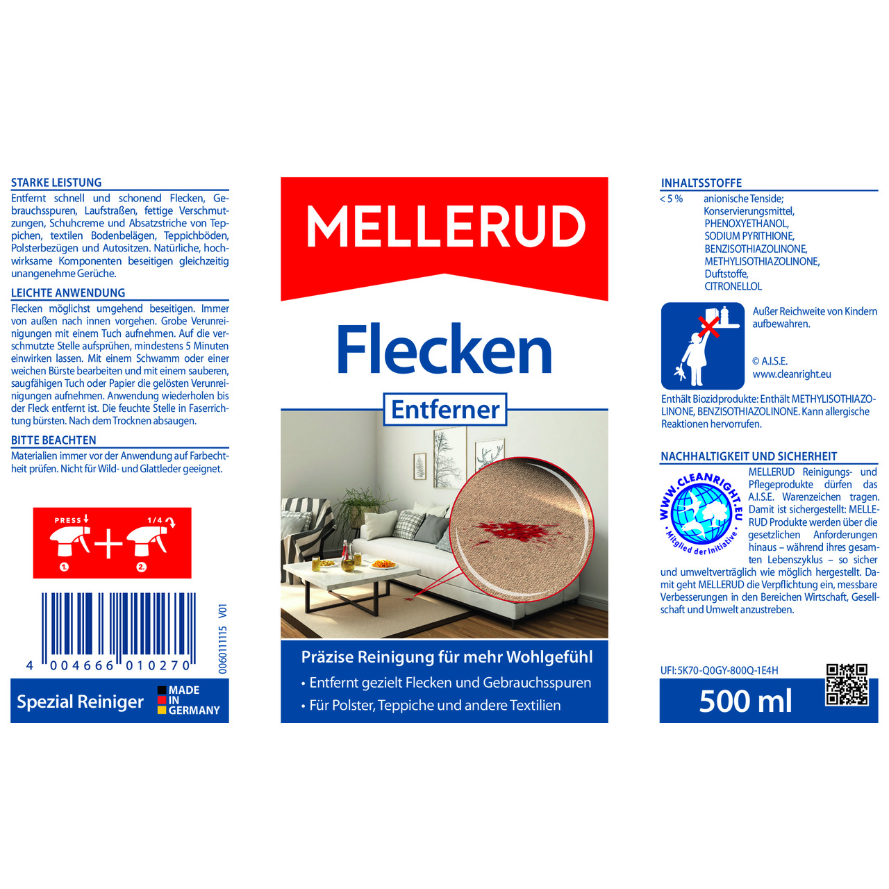 Flecken Entferner fr Teppiche und Polster | MELLERUD Flecken Entferner fr Teppiche und Polster | MELLERUD