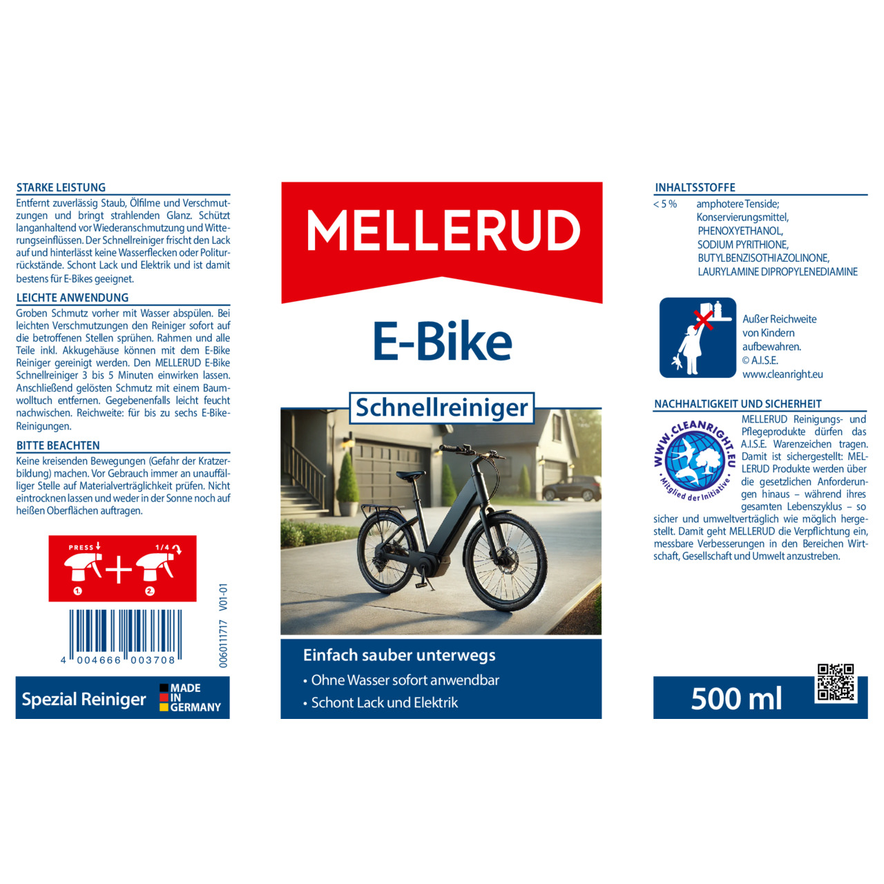 E-Bike Schnellreiniger 0,5 l