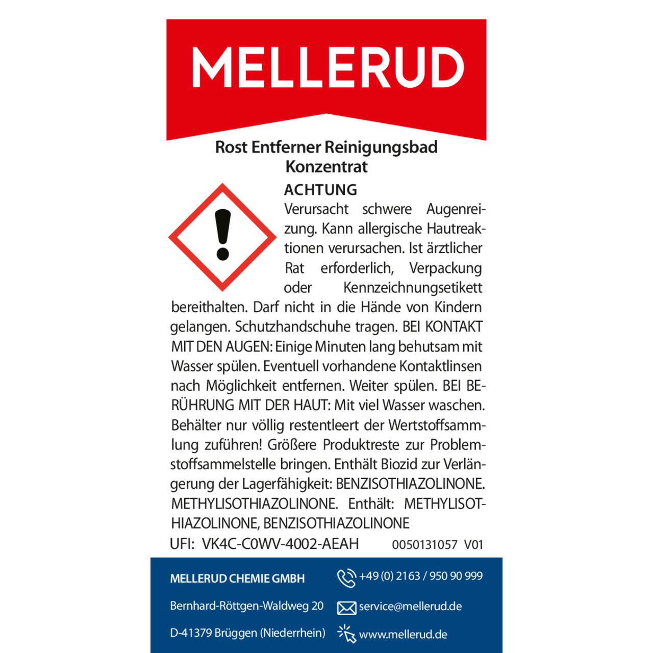 Rost Entferner Reinigungsbad Konzentrat 0,5 l