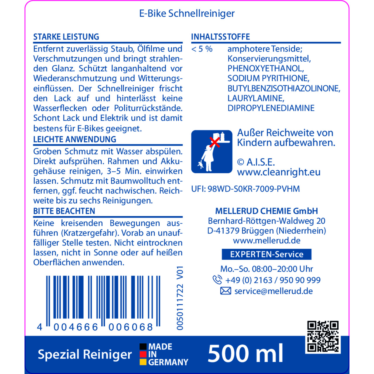 E-Bike Schnellreiniger 0,5 l