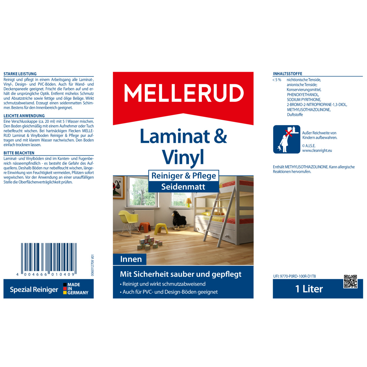 Laminat & Vinyl Reiniger & Pflege Seidenmatt 1,0 l