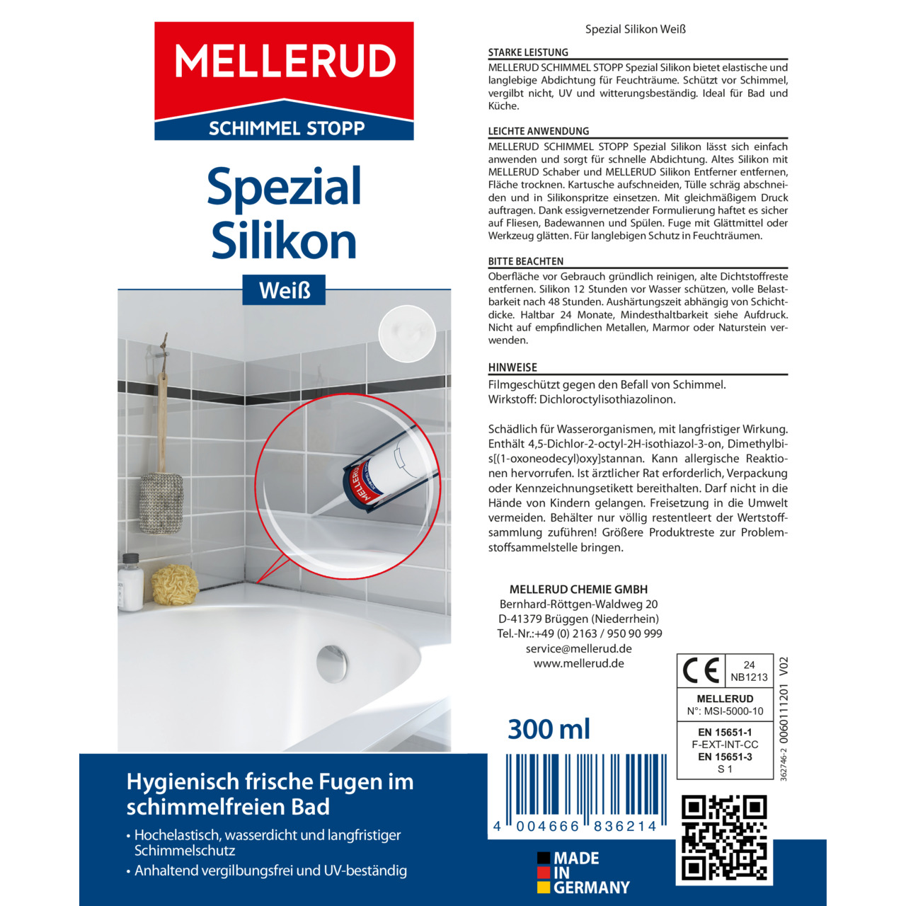 Spezial Silikon weiß 300 ml