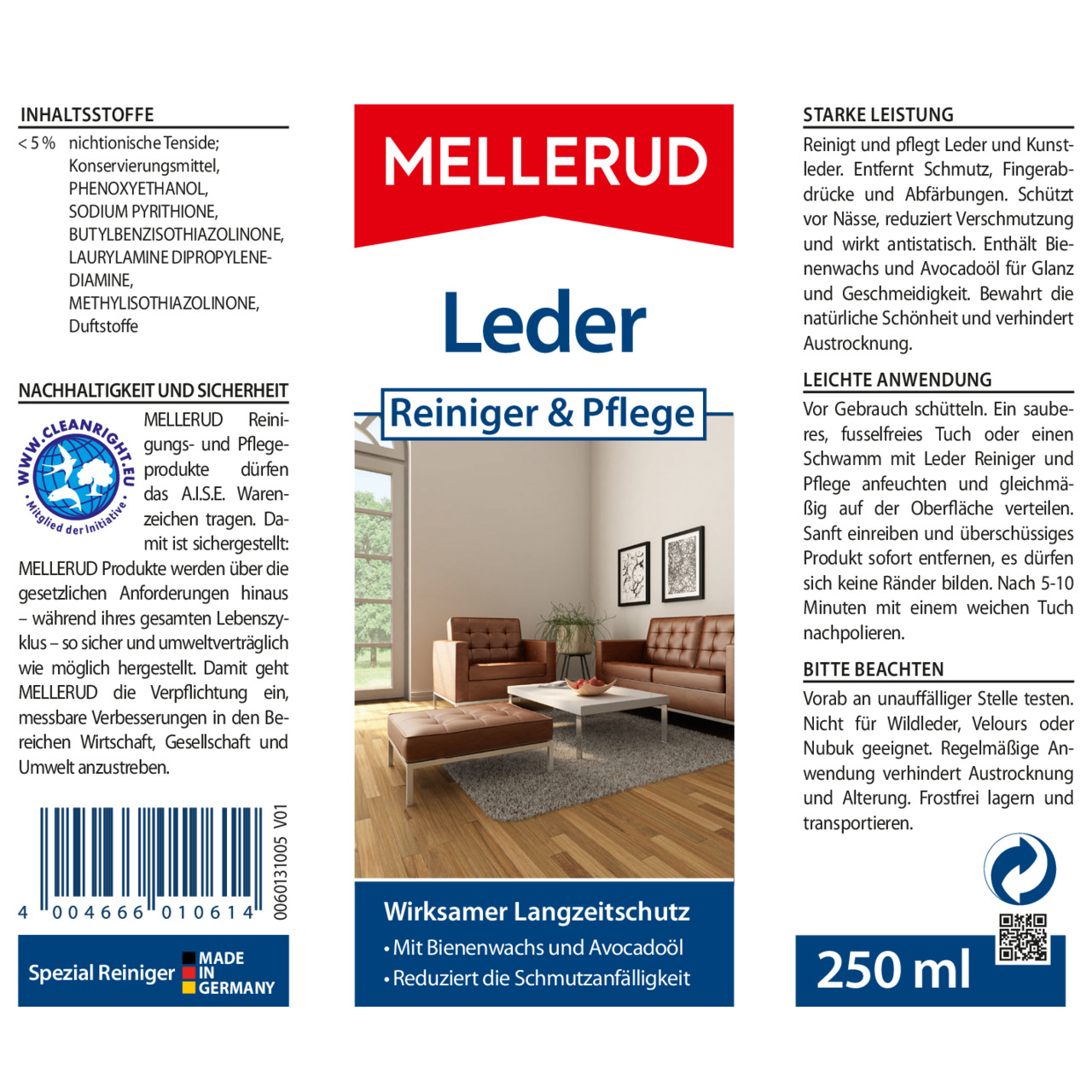 Leder Reiniger & Pflege 0,25 l