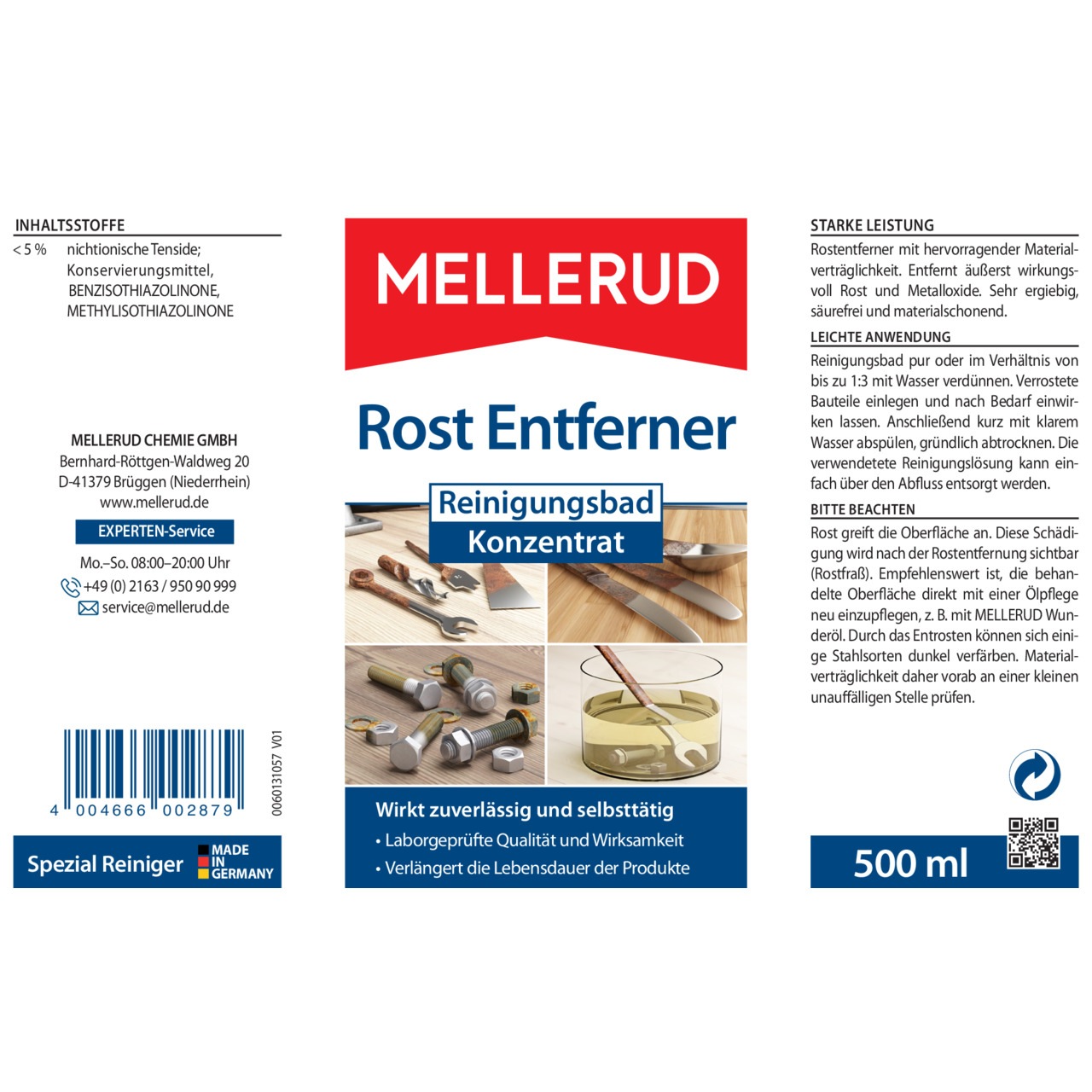 Rost Entferner Reinigungsbad Konzentrat 0,5 l