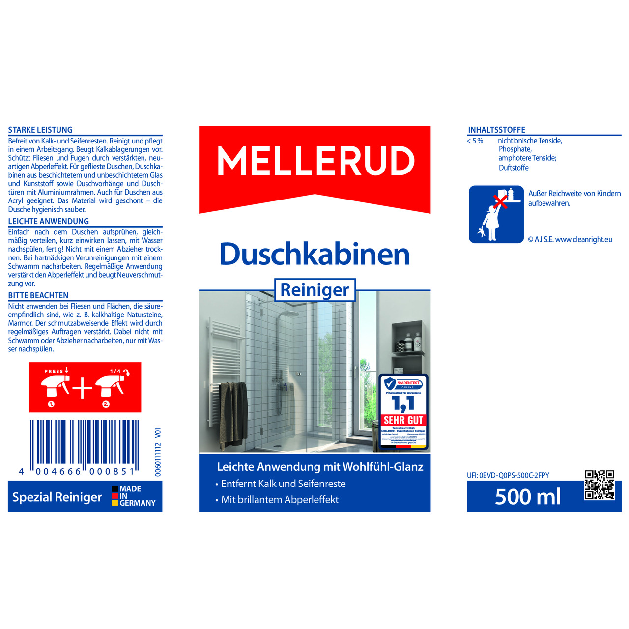 Duschkabinen Reiniger 0,5 l