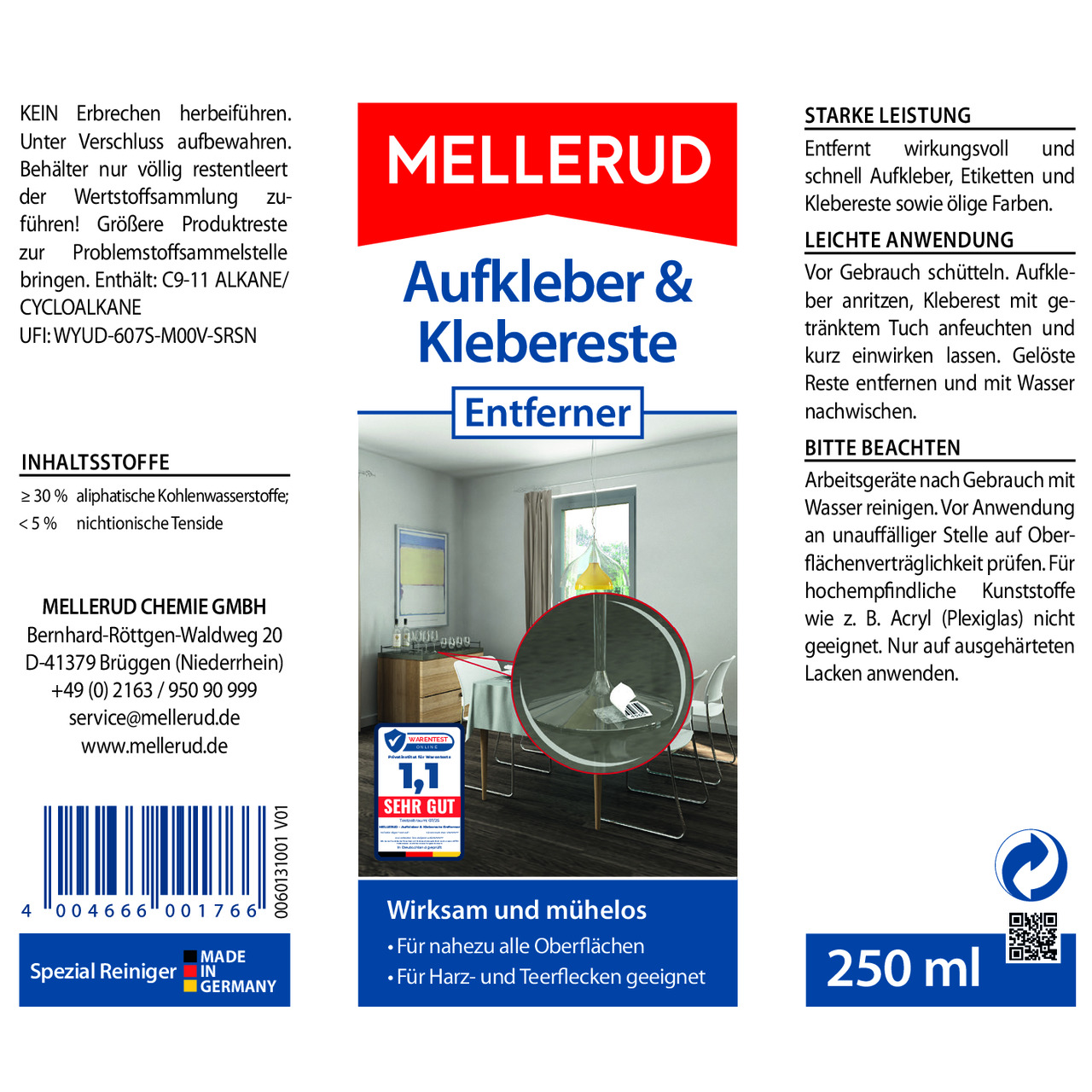 Aufkleber & Klebereste Entferner 0,25 l