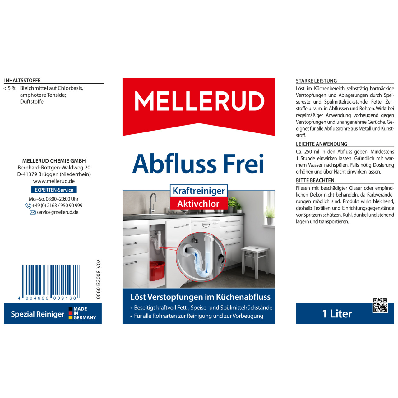 Abfluss Frei Kraftreiniger Aktivchlor 1,0 l