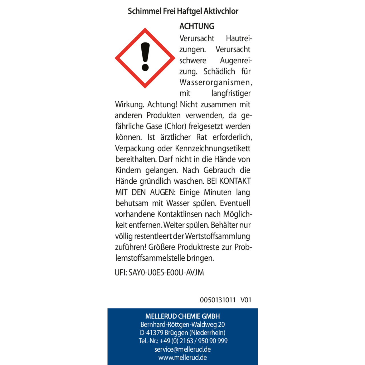 Schimmel Frei Haftgel Aktivchlor 0,25 l