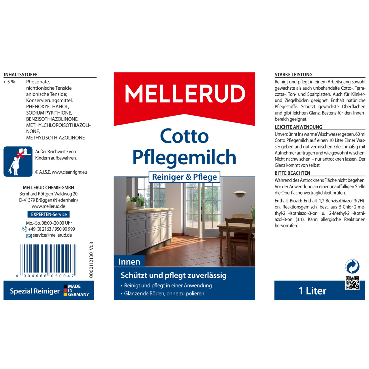 Cotto Pflegemilch Reiniger & Pflege 1,0 l