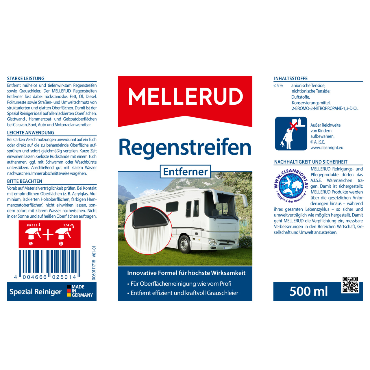 Regenstreifen Entferner 0,5 l