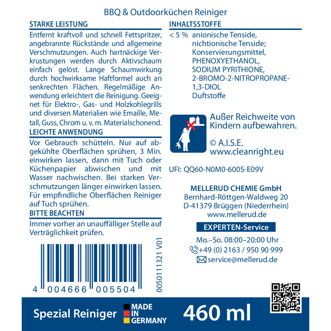 BBQ & Outdoorküchen Reiniger 0,46 l