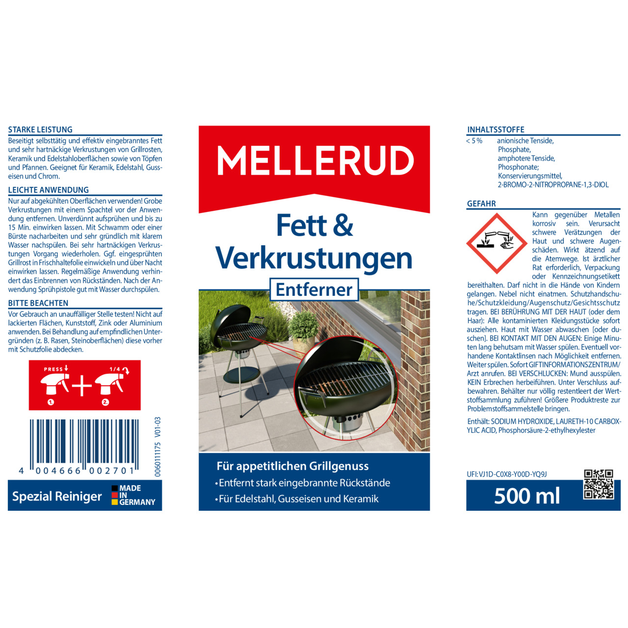 Fett & Verkrustungen Entferner 0,5 l