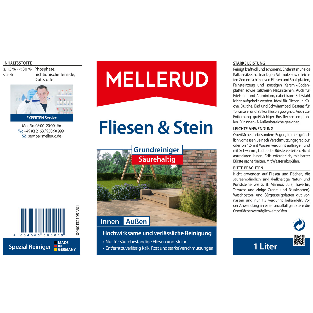 Fliesen & Stein Grundreiniger Säurehaltig 1,0 l