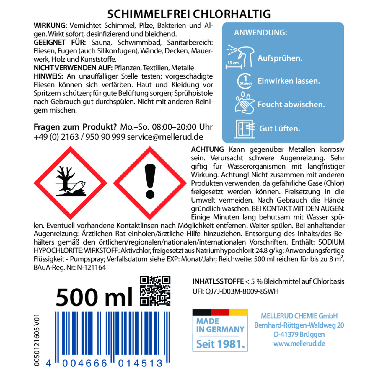 SCHIMMELFREI CHLORHALTIG 0,5 l