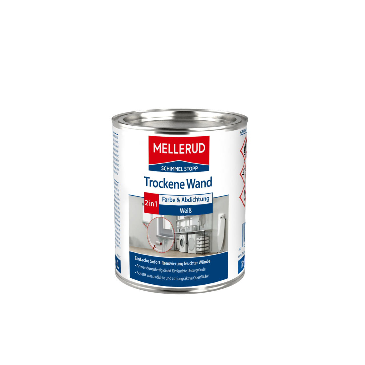 Trockene Wand Farbe & Abdichtung Weiß 0,75 l